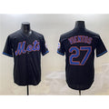 New York Mets #27 Mark Vientos Black HOLBERT Cool Base Stitched Jersey