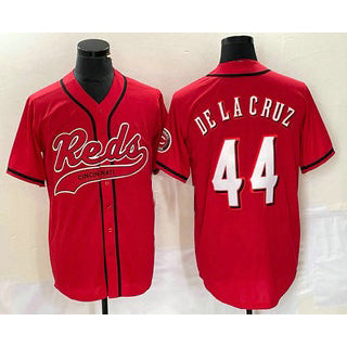 Cincinnati Reds #44 Elly De La Cruz Red HOLBERT With Patch Cool Base Stitched Jersey