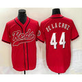 Cincinnati Reds #44 Elly De La Cruz Red HOLBERT With Patch Cool Base Stitched Jersey