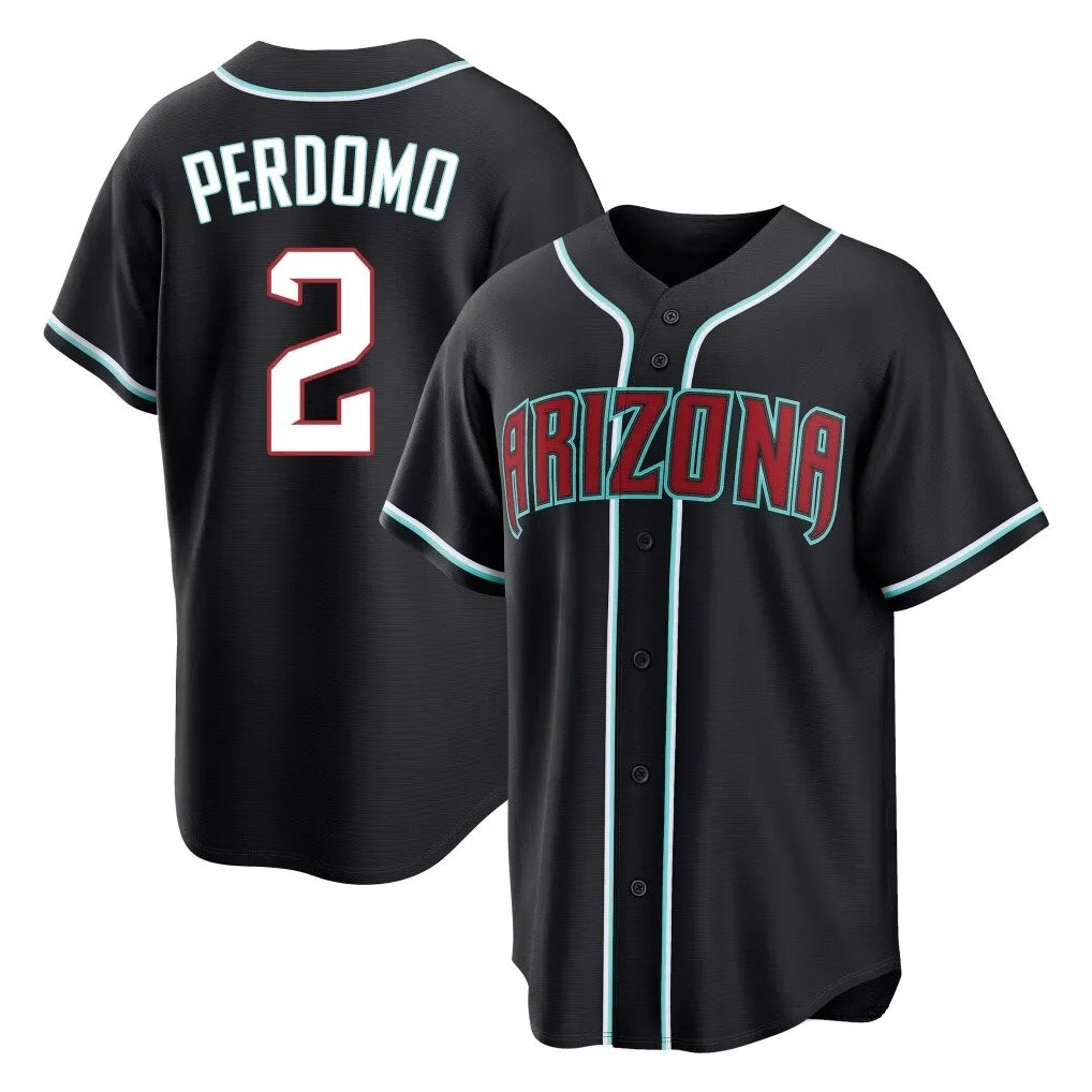 Arizona Diamondbacks #2 Geraldo Perdomo Player Black HOLBERT Home Game Stitched Jerseys