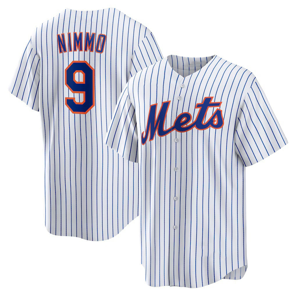 New York Mets #9 Brandon Nimmo White HOLBERT Home Replica Jersey