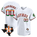 Custom Houston Astros Mexico Texas Patch Vapor Premier Limited Jersey ¨C White HOLBERT