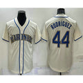 Seattle Mariners #44 Julio Rodriguez Cream HOLBERT Stitched Cool Base Jersey