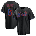 New York Mets #6 Starling Marte Black HOLBERT Alternate Replica Jersey