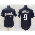 Milwaukee Brewers #9 Bob Uecker Black HOLBERT 'Gothic 414 Shadows Edition' Vapor Premier Limited Stitched Jersey