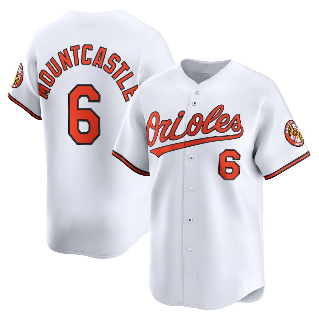 Baltimore Orioles #6 Ryan Mountcastle White HOLBERT Home Limited Player Jersey