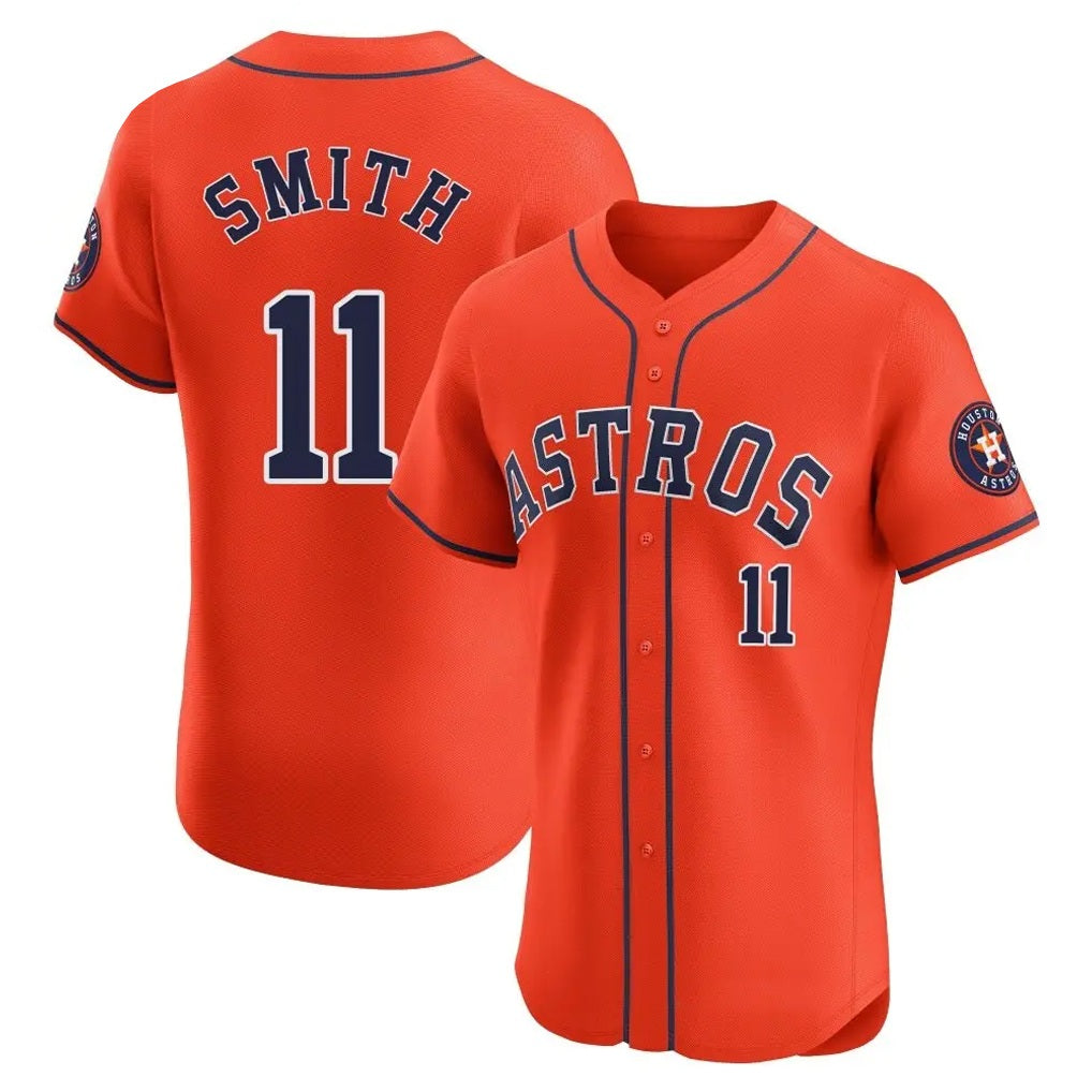 Houston Astros #11 Cam Smith Player Orange HOLBERT Home Limited Elite Stitched Jerseys