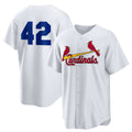 St. Louis Cardinals #42 Jackie Robinson White HOLBERT Home 2025 Day Replica Jersey