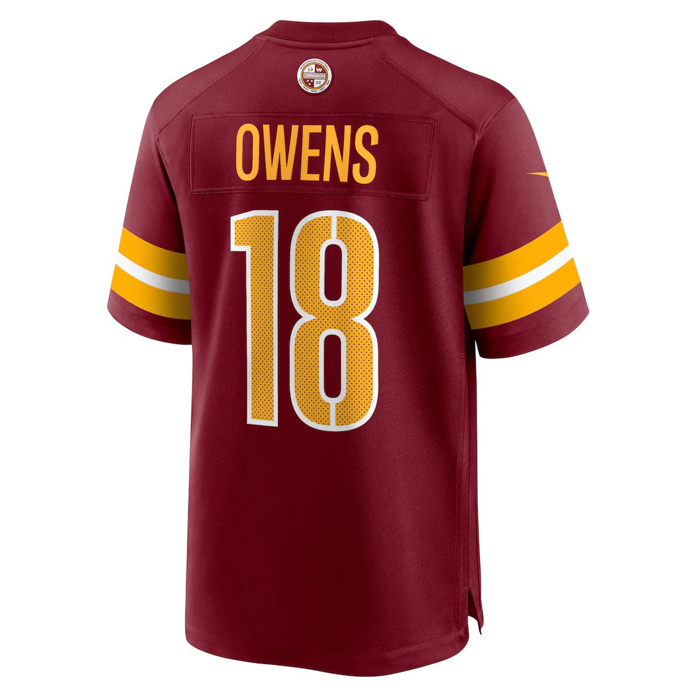 W.Commanders #18 Tyler Owens Burgundy HOLBERT Team Game Jersey