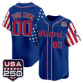 Custom Miami Marlins Royal HOLBERT America 250 Edition Vapor Premier Limited Stitched Jerseys