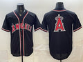 Los Angeles Angels Team Big Logo 2026 Fashion Replica Black HOLBERT Out Stitched Jersey
