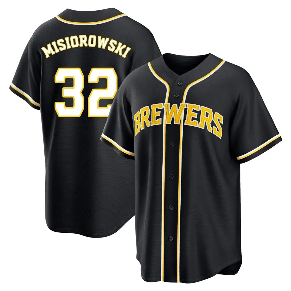 Milwaukee Brewers #32 Jacob Misiorowski Player Black HOLBERT Fashion Out Home Game Stitched Jerseys