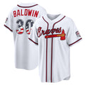 Atlanta Braves #30 Drake Baldwin USA 250 Fourth of July Home Stadium Jersey - White HOLBERT