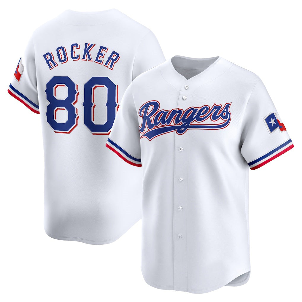 Texas Rangers #80 Kumar Rocker White HOLBERT Home Limited Player Jersey