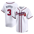 Atlanta Braves #3 Dale Murphy Player White HOLBERT Limited Home Game Stitched Jerseys