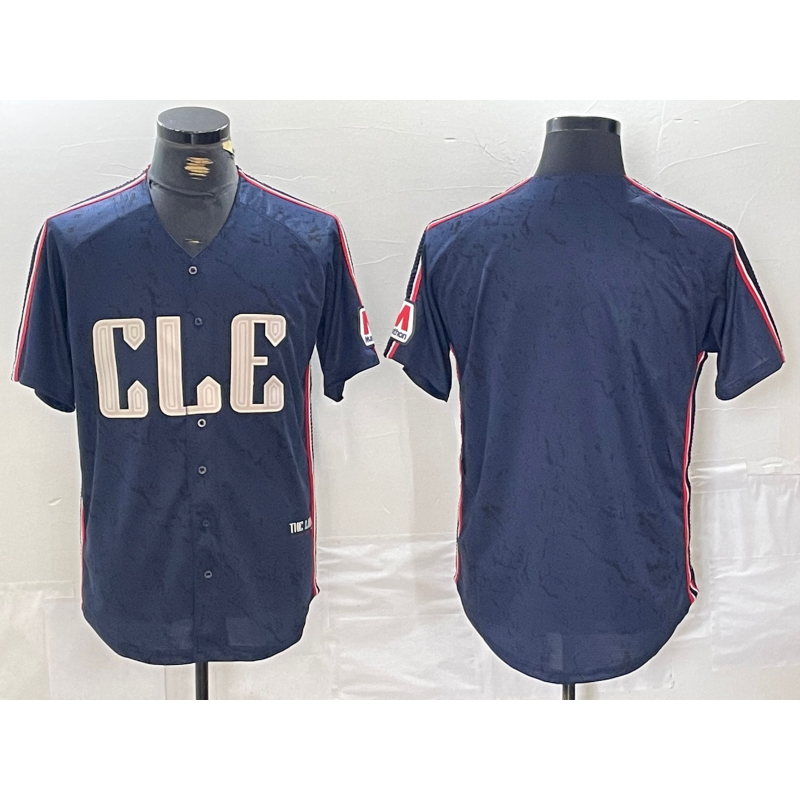 Cleveland Guardians Blank Navy HOLBERT 2024 City Connect Limited Stitched Jersey