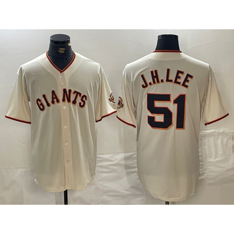 San Francisco Giants #51 Jung Hoo Lee Cream HOLBERT 2024 Home Limited Stitched Jersey