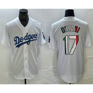 Los Angeles Dodgers #17 Shohei Ohtani Mexico White HOLBERT Cool Base Stitched Jersey 2