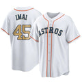 Houston Astros #45 Tatsuya Imai Player Gold HOLBERT Collection Game Home Stitched Jerseys