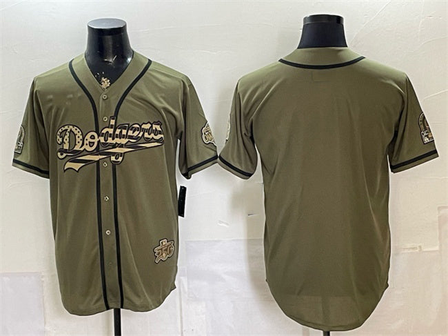 Los Angeles Dodgers Blank Olive HOLBERT 2026 Armed Forces Day Stitched Jersey