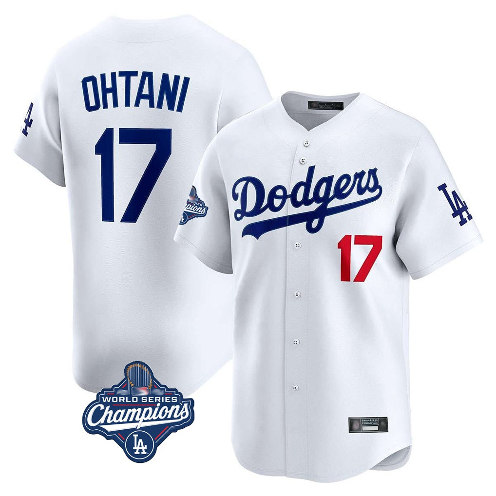 Los Angeles Dodgers #17 Shohei Ohtani Player White HOLBERT World Series Meet Limited Home Stitched Jerseys