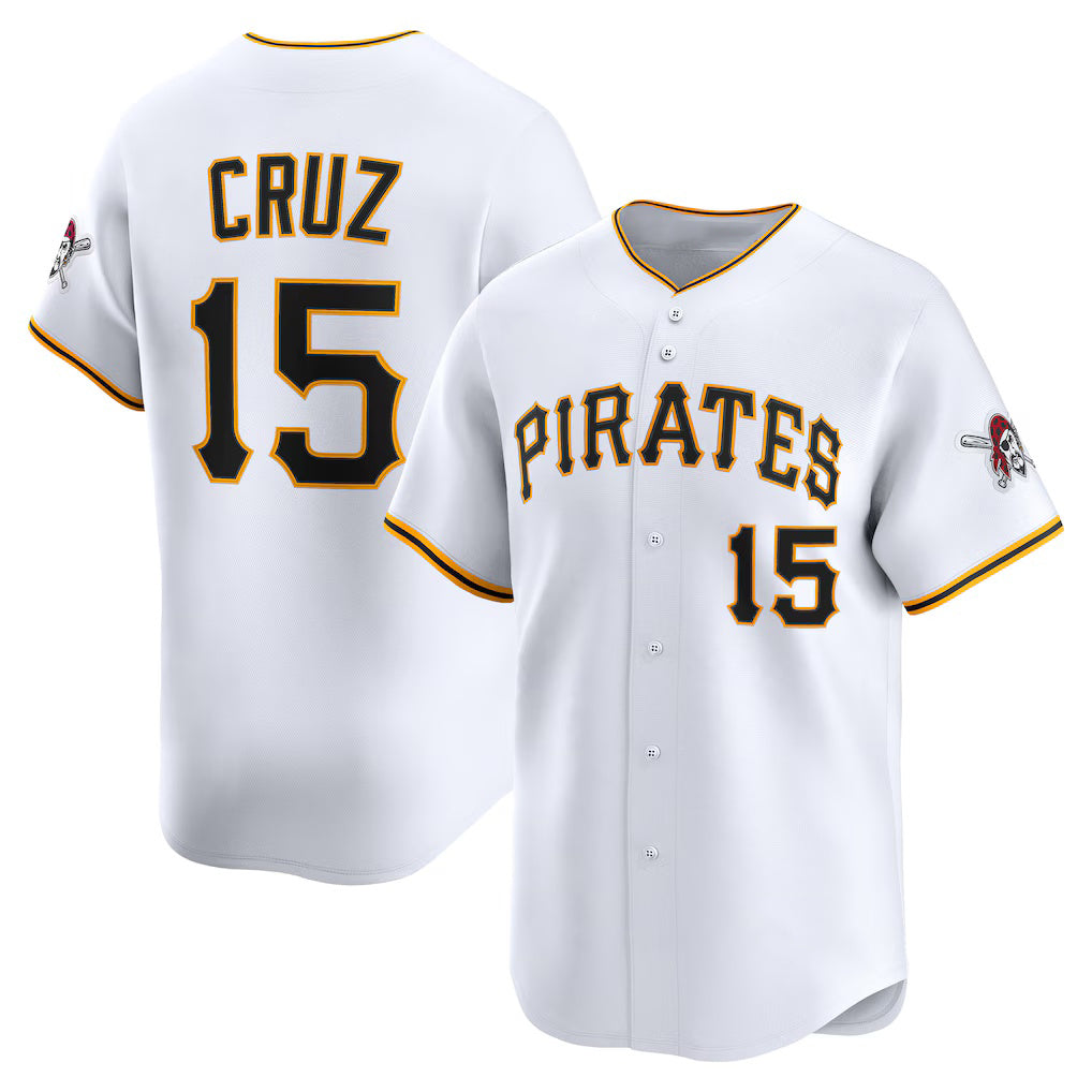 Pittsburgh Pirates #15 Oneil Cruz White HOLBERT Home Limited Player Jersey