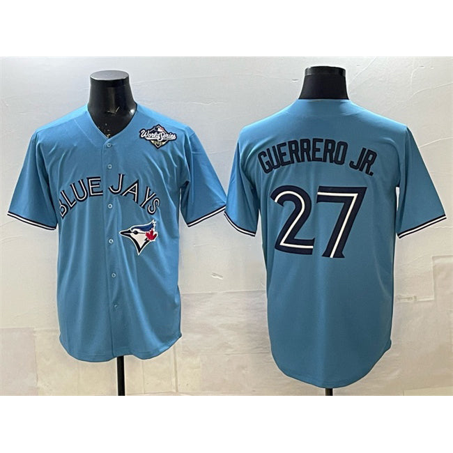 Toronto Blue Jays #27 Vladimir Guerrero Jr. Blue HOLBERT 2025 World Series Cool Base Stitched Jersey