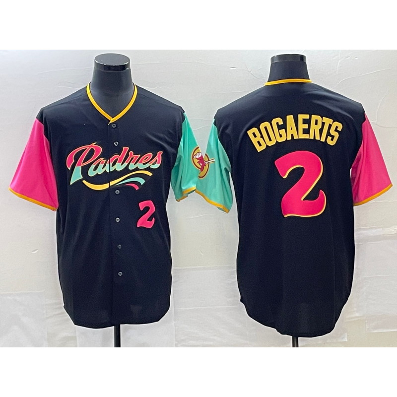 San Diego Padres #2 Xander Bogaerts Number 2022 Black HOLBERT City Connect Cool Base Stitched Jersey