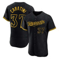 Minnesota Twins #37 Victor Caratini Player Black HOLBERTSnake Skin City Home Limited Elite Stitched Jerseys