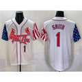 St. Louis Cardinals #1 Ozzie Smith White HOLBERT Independence Day Vapor Premier Limited Stitched Jersey