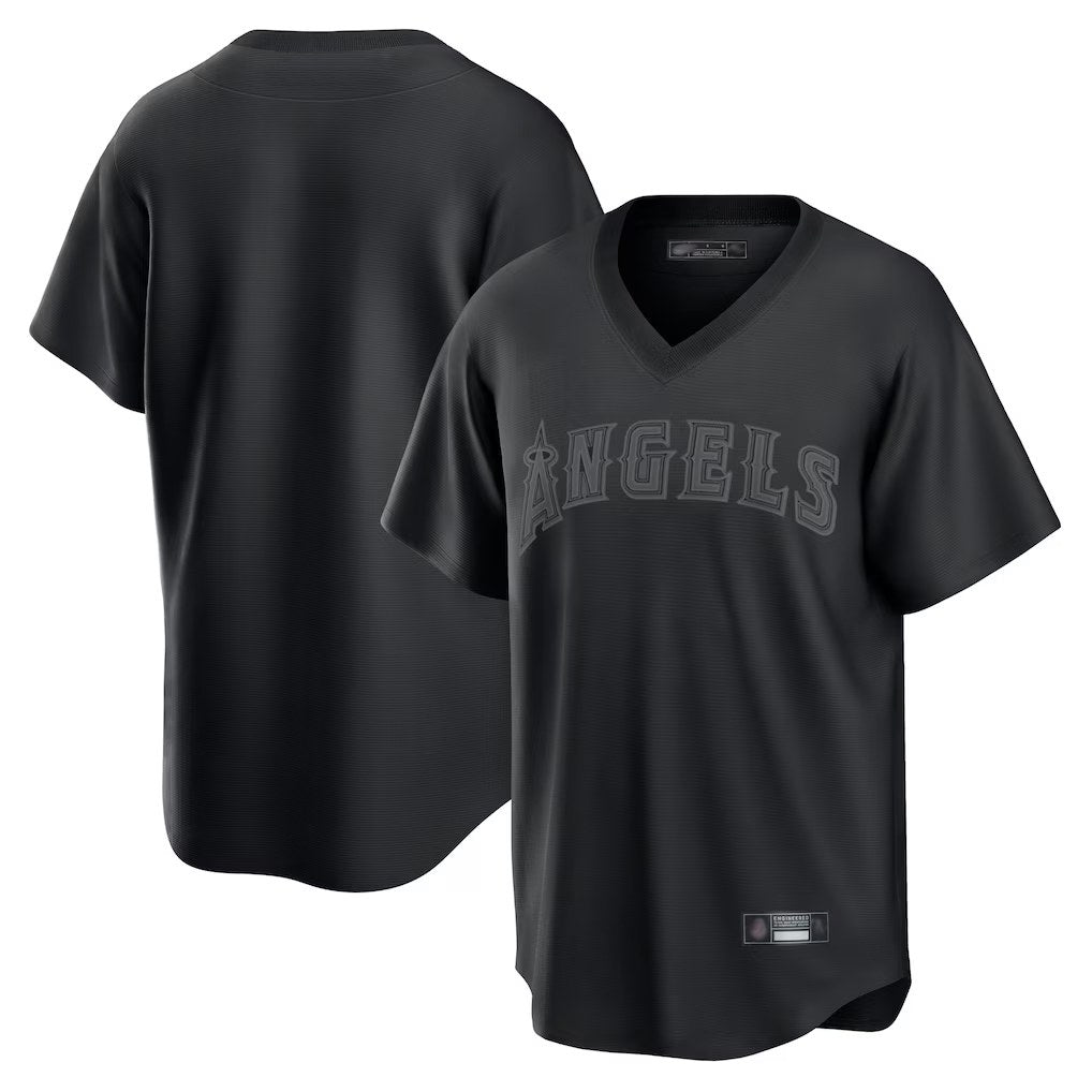 Los Angeles Angels Blank Player Black HOLBERT Pitch Fashion T-shirt Stitched Jerseys