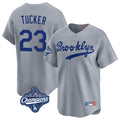 Los Angeles Dodgers #23 Kyle Tucker Player Gray HOLBERT World Series Meet Game Limited Home Stitched Jerseys