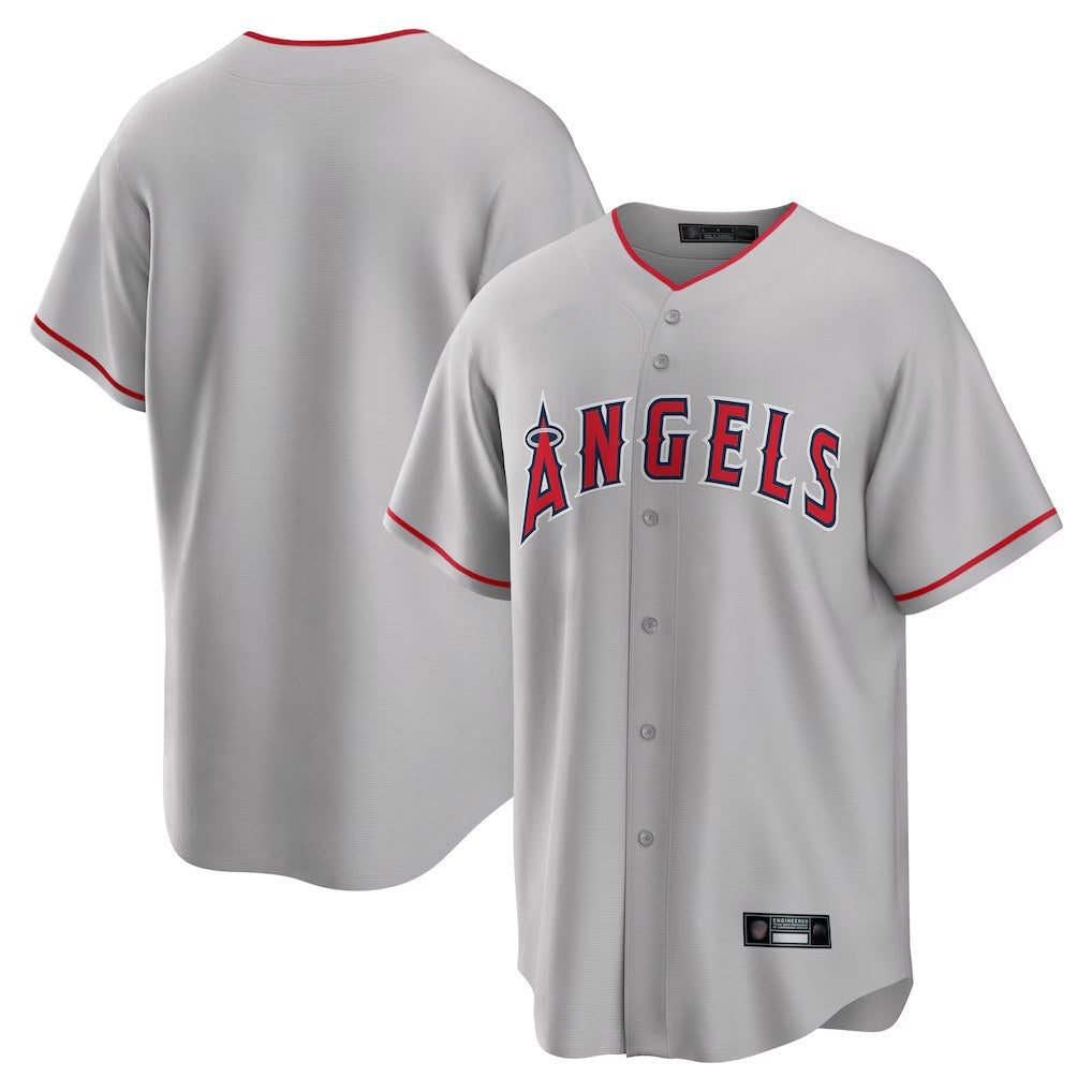 Los Angeles Angels Blank Player Gray HOLBERT Home Game Stitched Jerseys