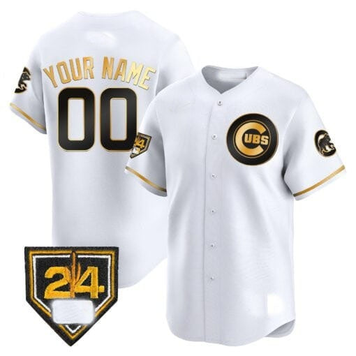 Custom Chicago Cubs 2024 Spring Training Patch Vapor Premier Limited Jersey V2 ¨C All Stitched-White HOLBERT