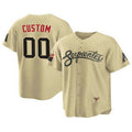 Custom Arizona Diamondbacks Gold HOLBERT ACTIVE PLAYER 2021 City Connect Cool Base Stitched Jersey