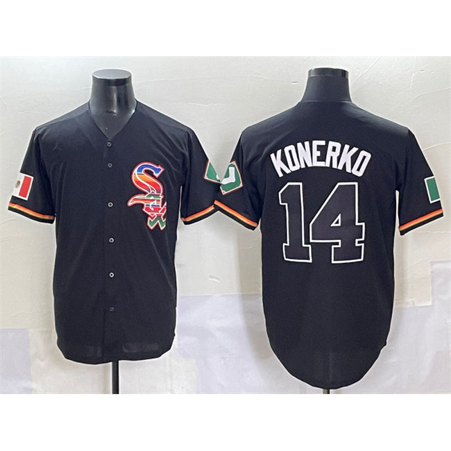 Chicago White Sox #14 Paul Konerko Black HOLBERT Mexico Limited Stitched Jersey