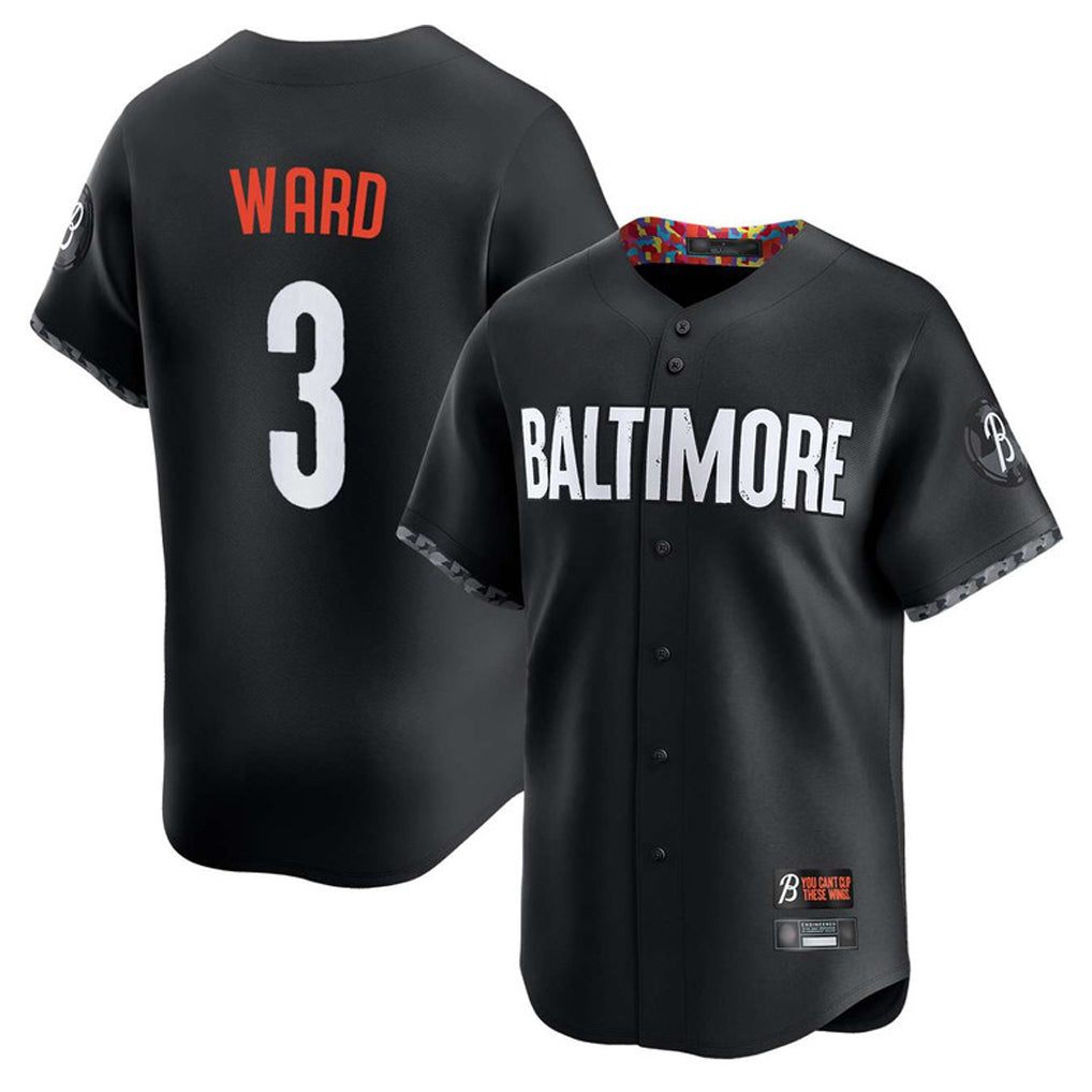 Baltimore Orioles #3 Taylor Ward Player Black HOLBERT City Connect Limited Home Game Stitched Jerseys