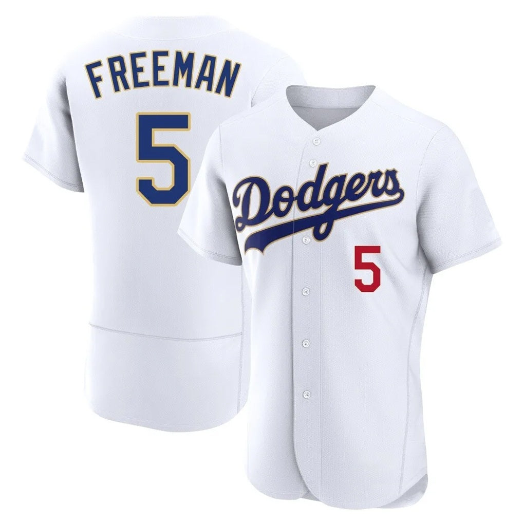 Los Angeles Dodgers #5 Freddie Freeman Player Gold White HOLBERT 2026 Collection Stadium Limited Elite Stitched Jerseys