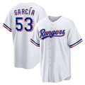 Texas Rangers #53 Adolis Garcia White HOLBERT Home Replica Jersey