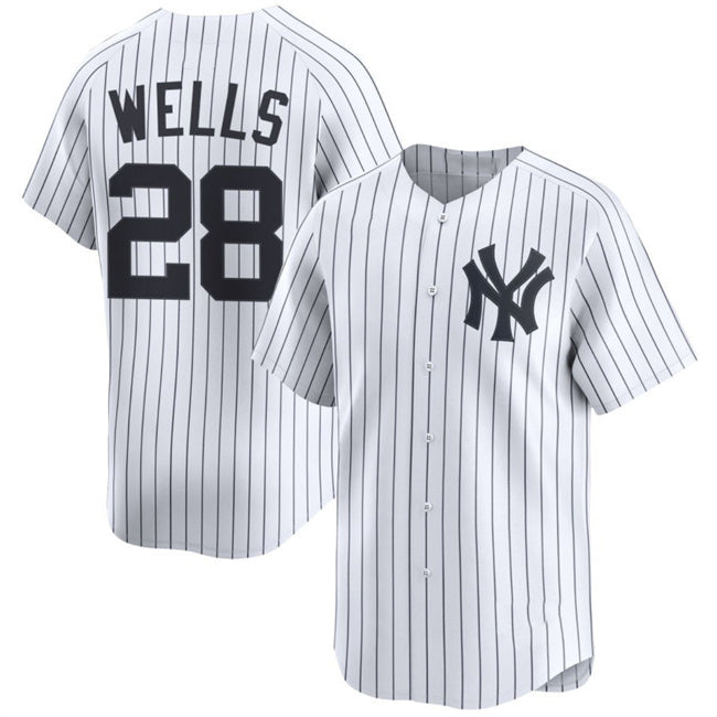 New York Yankees #28 Austin Wells White HOLBERT Home Limited Player Jersey