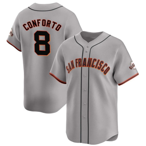 San Francisco Giants #8 Michael Conforto Gray HOLBERT Cool Base Stitched Jersey