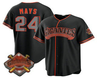 San Francisco Giants #24 Willie Mays Black HOLBERT 2026 Alternate Stadium Stitched Jersey