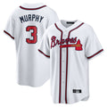 Atlanta Braves #3 Dale Murphy Player White HOLBERT Home Game Stitched Jerseys