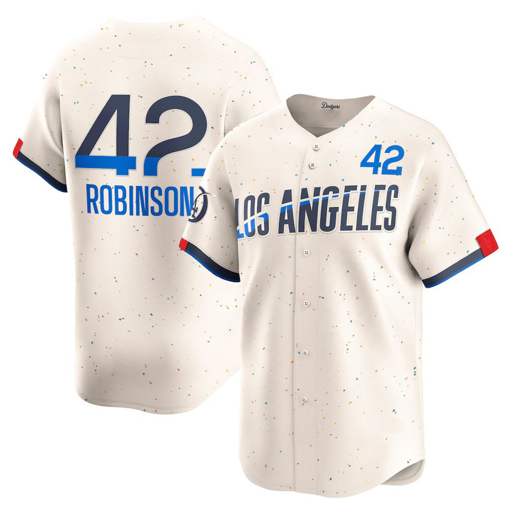 Los Angeles Dodgers #42 Jackie Robinson Cream HOLBERT City Connect Limited Player Jersey