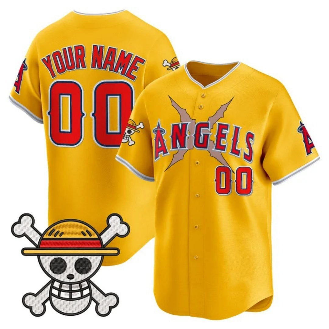 Custom Los Angeles Angels x One Piece Gold HOLBERT Vapor Premier Limited Jersey - Stitched