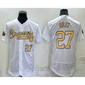 Atlanta Braves #27 Austin Riley Number White HOLBERT 2022 All Star Stitched Flex Base Jersey