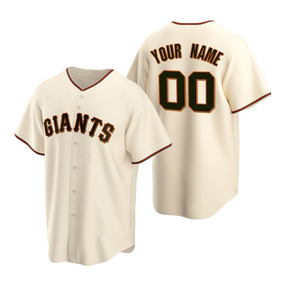 Custom San Francisco Giants Cream HOLBERT Stitched Cool Base Home Jersey