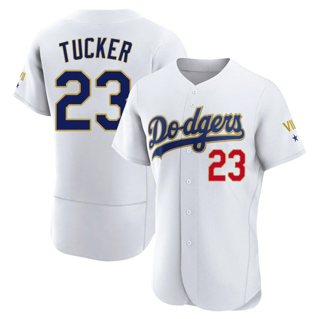 Los Angeles Dodgers #23 Kyle Tucker Player Gold White HOLBERT 2026 Collection Stadium Limited Elite Stitched Jerseys