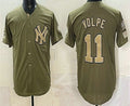 New York Yankees #11 Anthony Volpe Olive HOLBERT 2026 Armed Forces Day Jersey