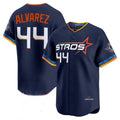 Houston Astros #44 Yordan Alvarez Player Navy HOLBERT City Connect Limited Home Stitched Jerseys